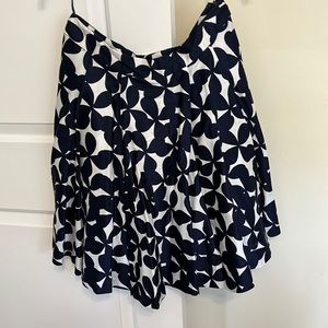 INC Navy & White Patterned Skirt